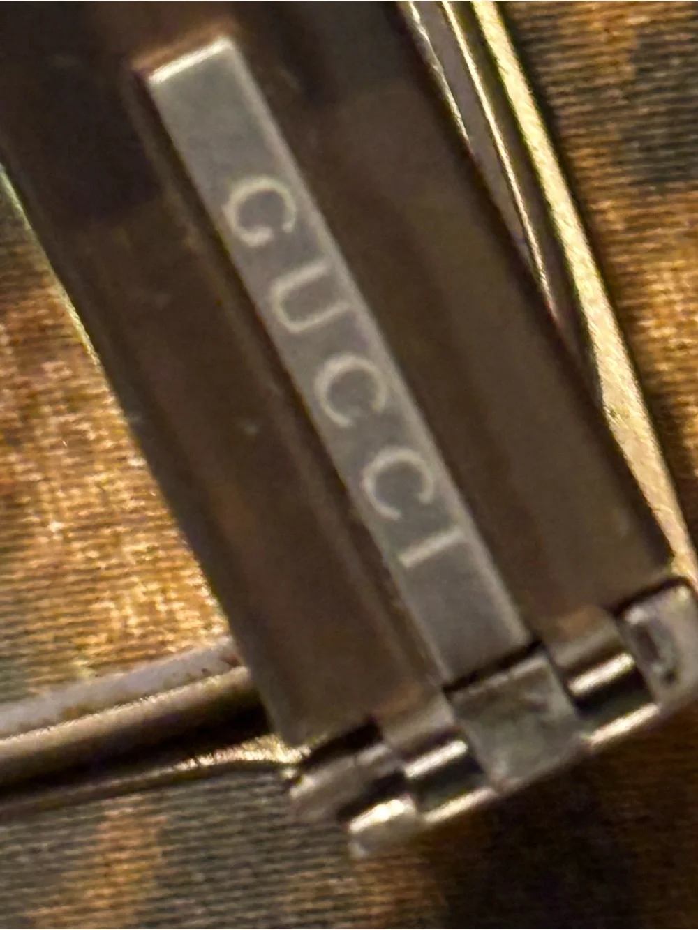 Gucci Rectangular Eyeglass Frames in Gunmetal and Black